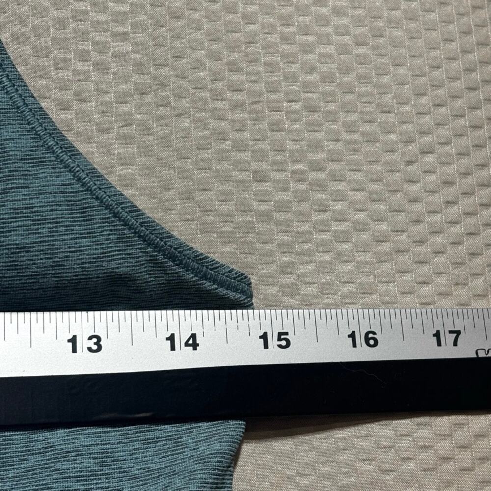 Outdoor Voices Womens Medium Crop Tank Top Teal Colorblock Athletic Activewear - Picture 5 of 7